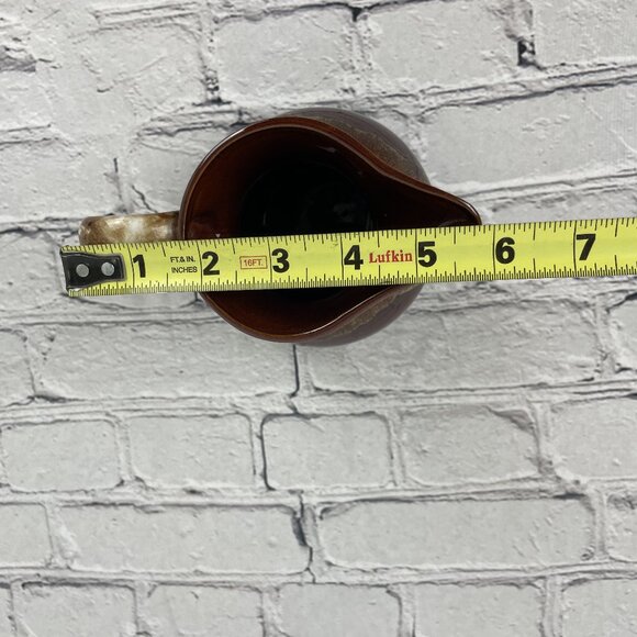 Vintage Brown Drip Glaze Ceramic Pitcher Jug Creamer JAPAN - Picture 7 of 8